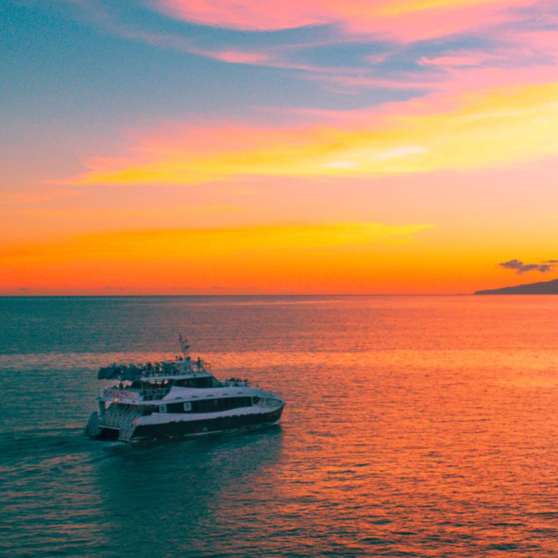 a sunset over a body of water