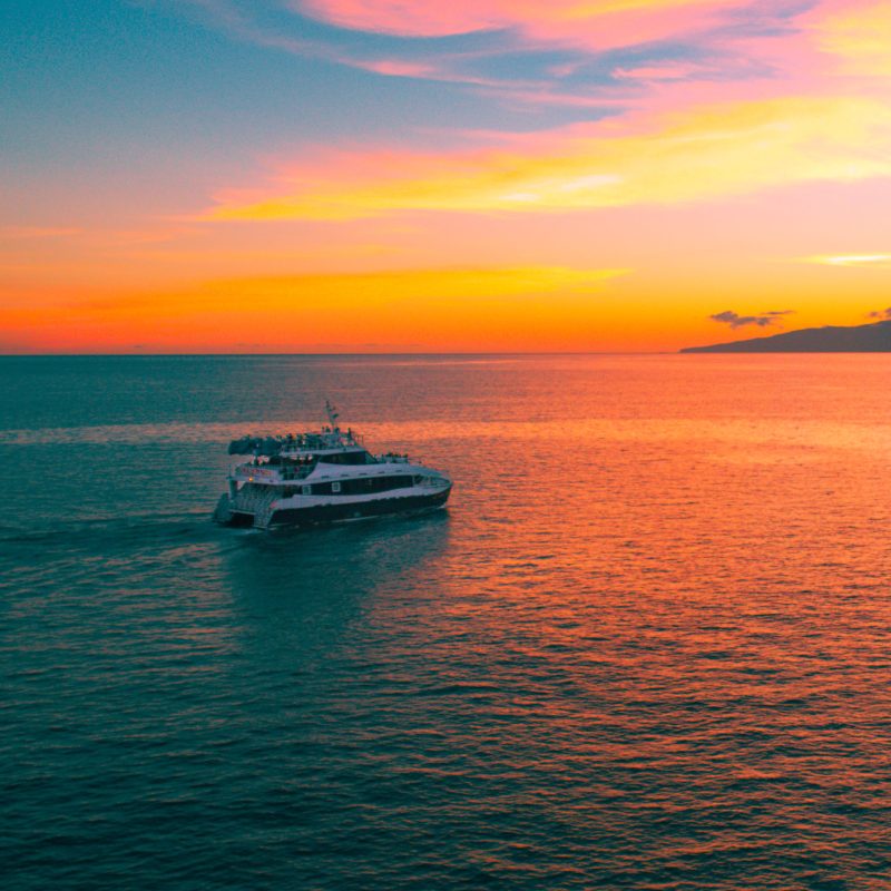 a sunset over a body of water