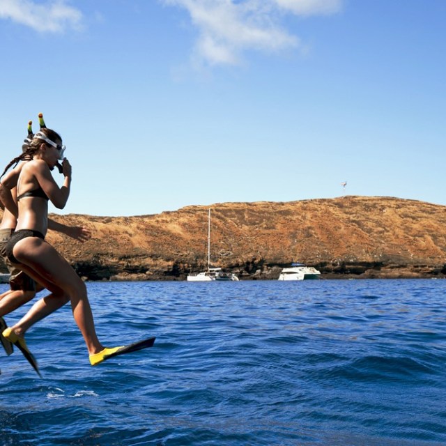 a person carrying a surf board on a body of water